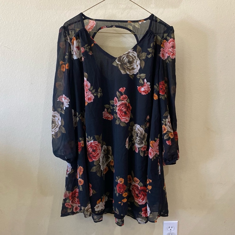 Olivaceous Rose Mini Dress